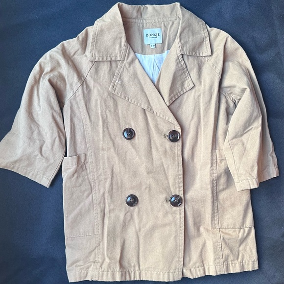 Donald Amsterdam kids Trench Coat Jacket color Tan